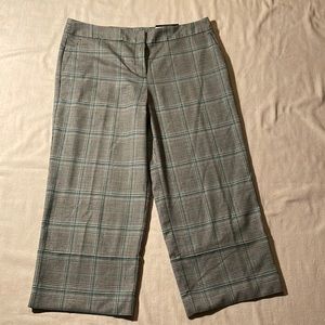 Worthington Petite Grey, Black,Green,White Plaid Ankle/Cropped Pants 10P